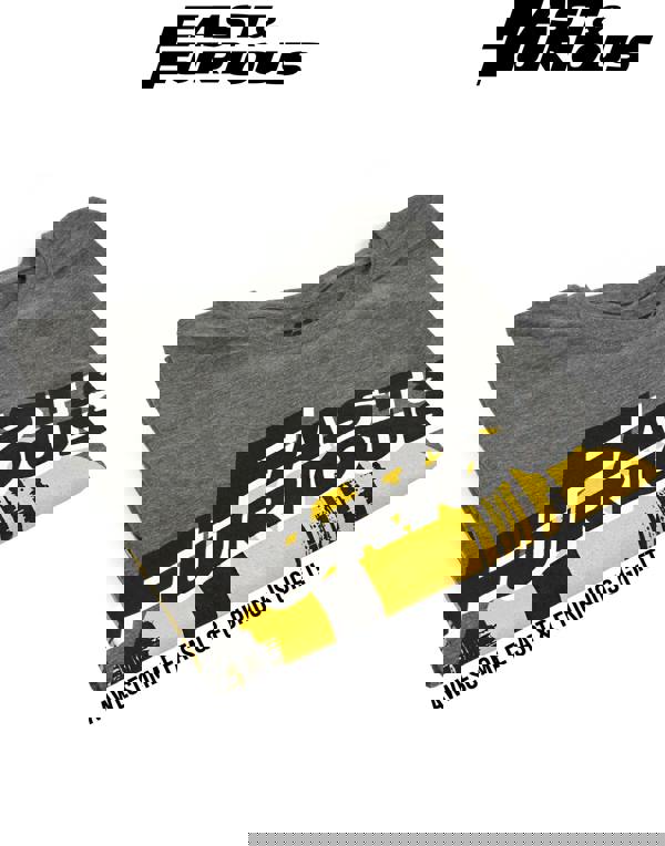 Fast And Furious Mens Grey Logo Short Sleeved T-Shirt