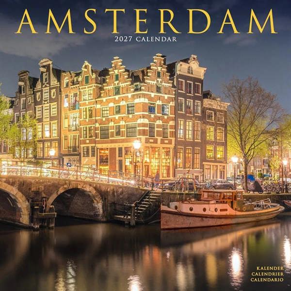 Europe Amsterdam Calendar 2027, Wall Calendars, Month To View, Travel, Gift