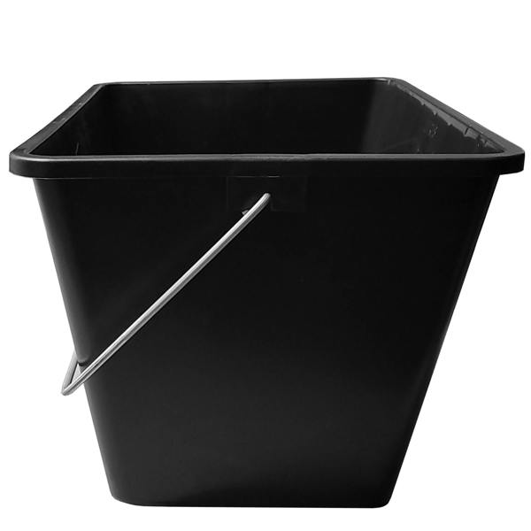 Ketoplastics Large Paint Scuttle Large Decorators Roller Bucket with Metal Handle for Decorating Paints & Paste 15L, Black (Pack of 3)