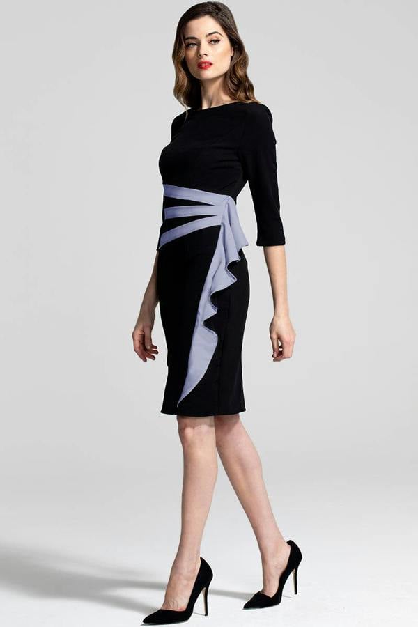 HotSquash Contrast Side Frill Dress