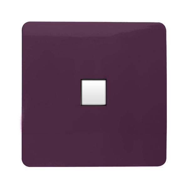 Trendi Switch 1 Gang Cat 3 Telephone Slave Socket in Plum Purple