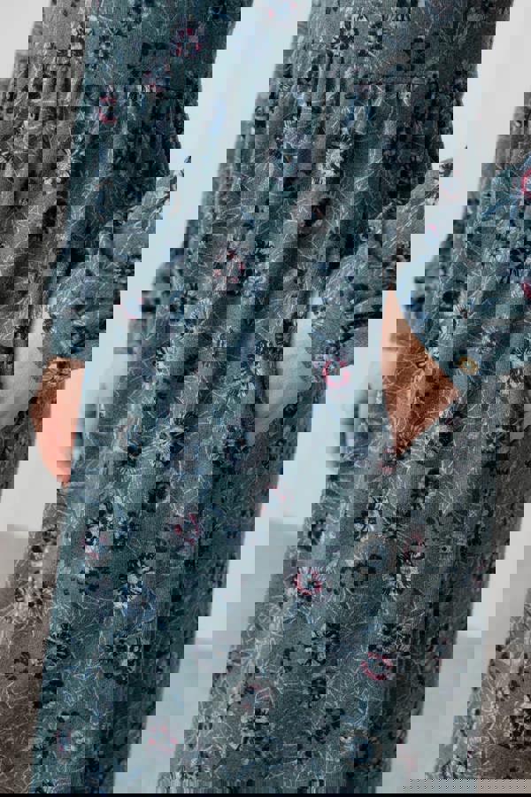 Lily & Me Damson Printed Knit Midi Dress Sea Mist