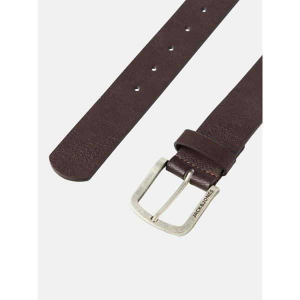 Jack And Jones Harry Faux Leather Belt - Black Coffee - 
