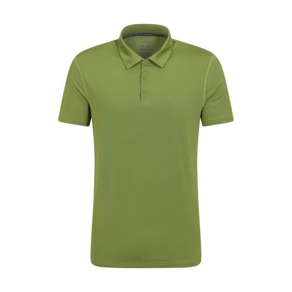 Mountain Warehouse Mens Court IsoCool Polo Shirt - Khaki Green - 