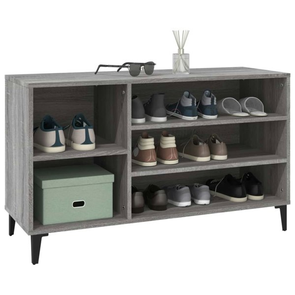 Berkfield Shoe Cabinet Grey Sonoma 102x36x60 cm Engineered Wood