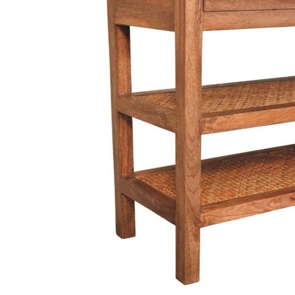 Artisan Furniture Solid mango wood Saffron Rattan Console