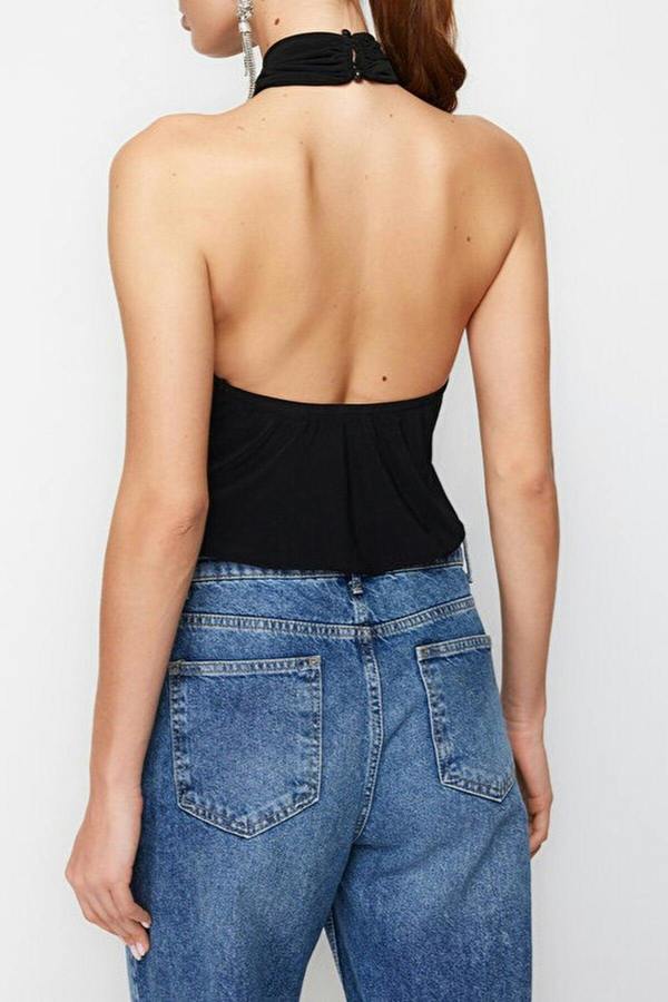 WOVCOR Halter Neck Knitted Bodysuit