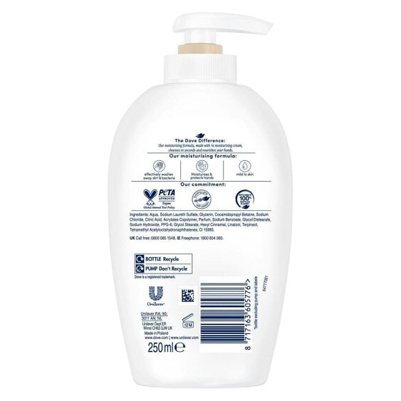 Dove Moisturising Hand Wash, Nourishing Silk for Silky & Soft Hands, 3x250ml