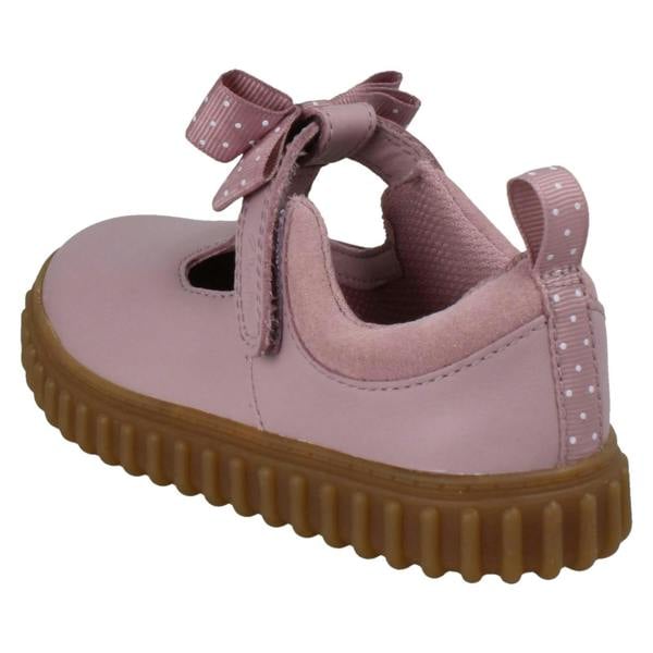 Clarks Girls Clarks Casual T-Bar Shoes Cove Bow T