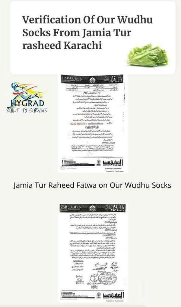 HYGRAD BUILT TO SURVIVE HYGRAD Waterproof Outdoor Socks Muslim Prayer Wudhu Socks Sharia Compliant UK