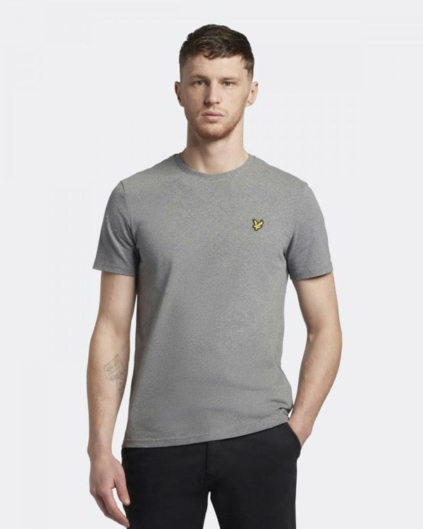 Lyle & Scott Plain Mens T-Shirt TS400VOG - T28 Mid Grey Marl