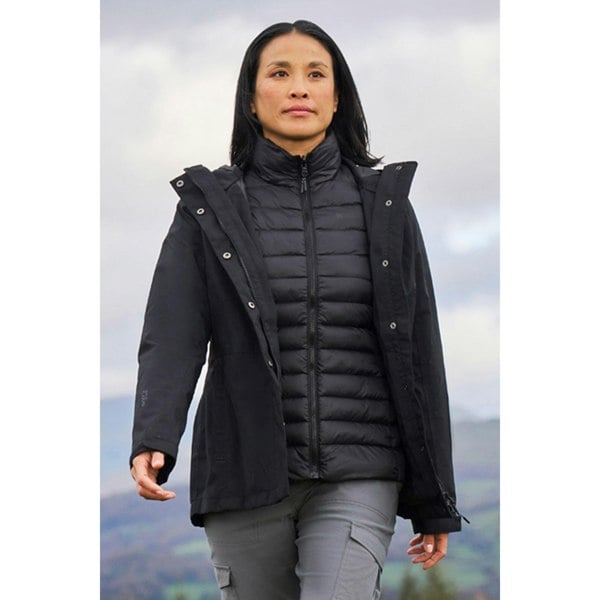 Mountain Warehouse Womens/Ladies Alaskan 3 in 1 Padded Jacket - Jet Black