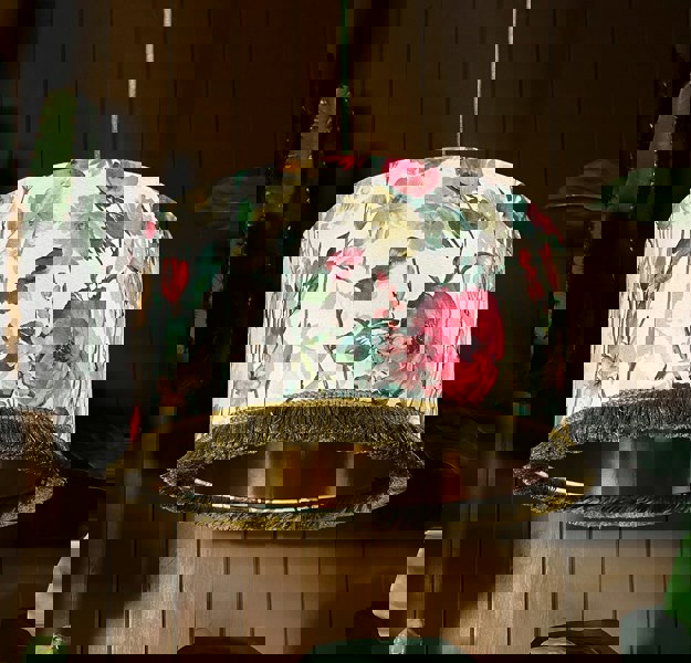 Love Frankie Woodstock Lampshade gold lining salt