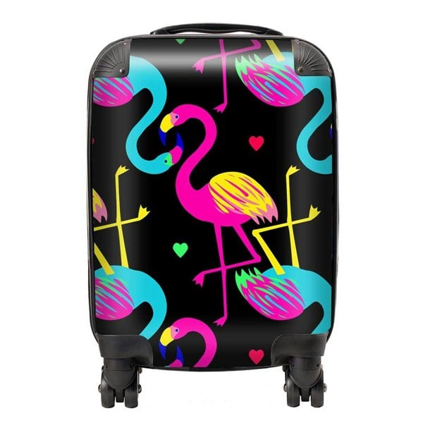 Warren Reed Vivid Flamingo Pattern Suitcase