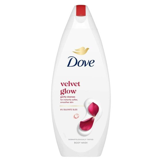 Dove Velvet Glow Body Wash 3 Pack, 0% Sulfate SLES Shower Gel, 225ml
