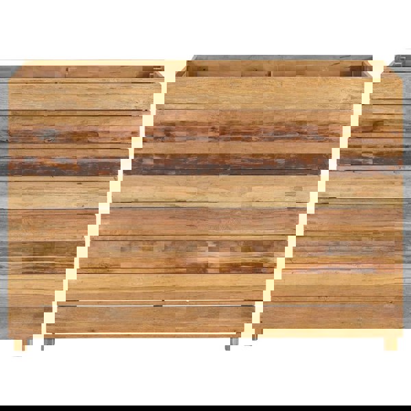 Berkfield Raised Bed 100x40x72 cm Solid Wood Teak and Steel