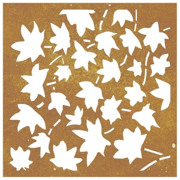 Berkfield Garden Wall Decoration 55x55 cm Corten Steel Maple Leaf Design