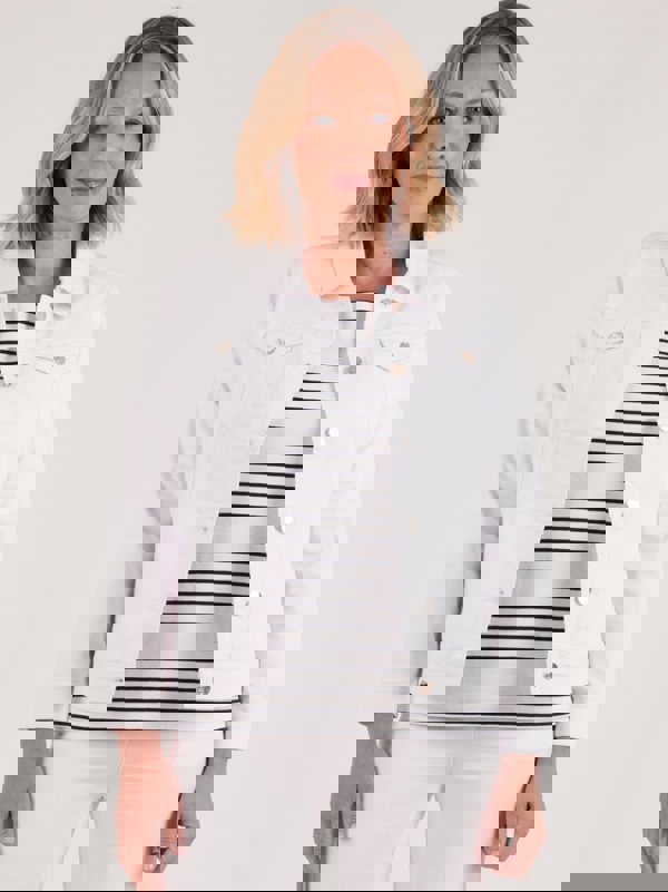 PennyPlain Denim Style Jacket - White Wash