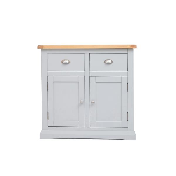 Cabinet Bits Loreo Light Grey 2 Drawer 2 Door Sideboard Chrome Cup Handle
