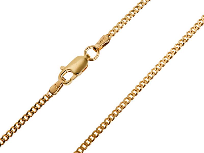 Cooksongold 9ct Yellow Gold Necklace Chain, Diamond Cut Curb Necklace