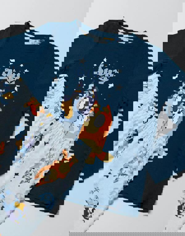 Bluey Unisex Kids Blue Family Long Sleeve Long Leg Pyjama Set