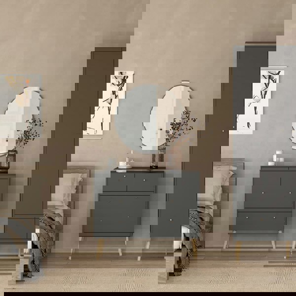 Furniture To Go Cumbria Chest 2 + 2 Drawers Dark Grey