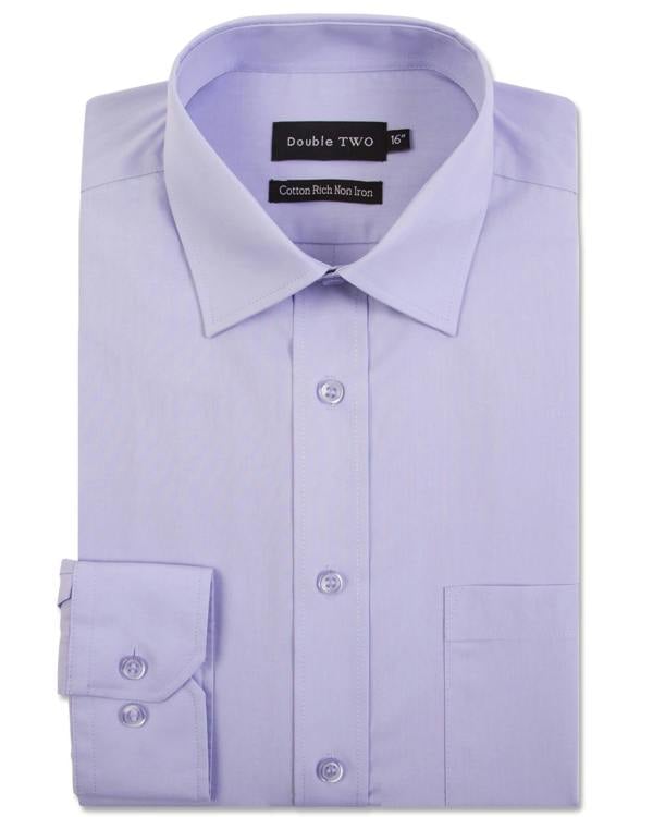 Mauve Long Sleeve Cotton Rich Non-Iron Shirt