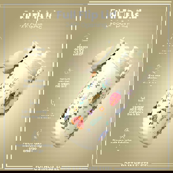 ION8 Leak Proof Kids Water Bottle, Stainless Steel, Bugs Life, 400ml (13oz)