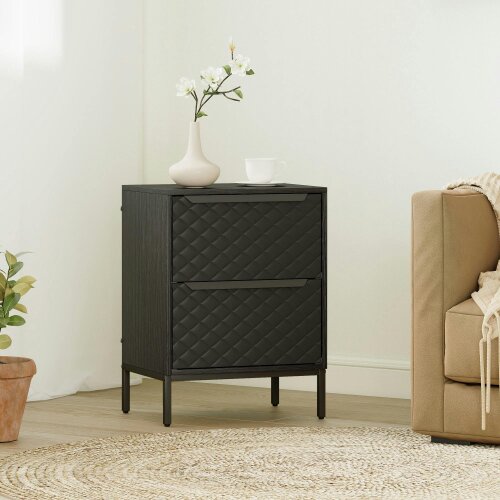 Wyld Haus Nomiba Metal Black 2 Fabric Drawer Storage Dresser