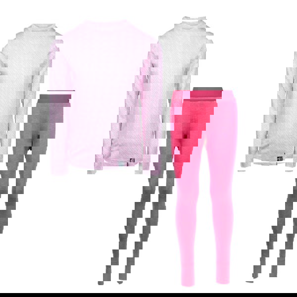 Trespass Childrens/Kids Alec Base Layer Set - Rose