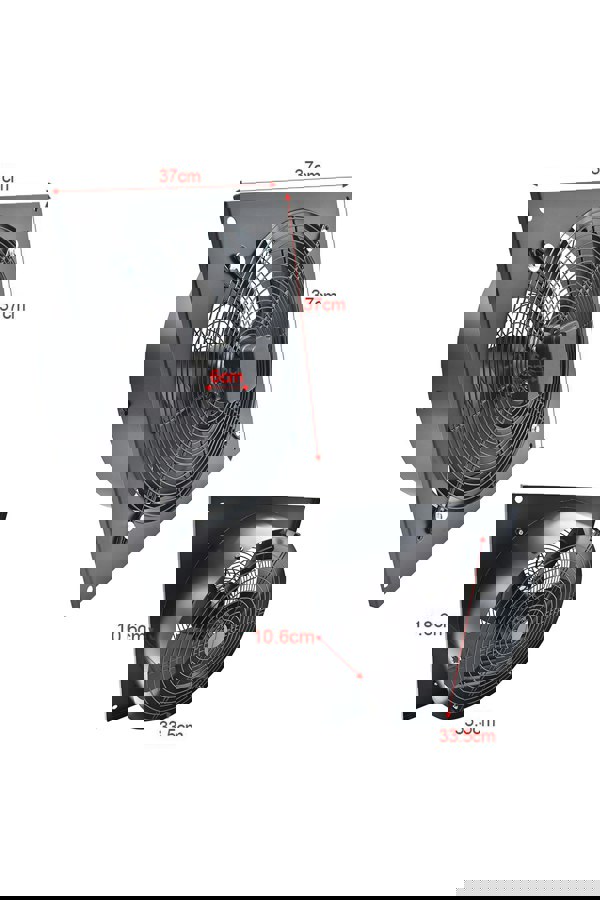 Living and Home Ventilation Wall-Mounted Exhaust Axial Fan 12-inch