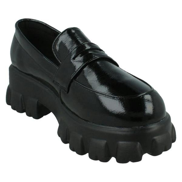 Spot On Ladies Spot On Wide Fitting Loafers F90101