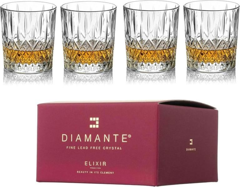 Regency Crystal Whisky Tumblers - Set of 4