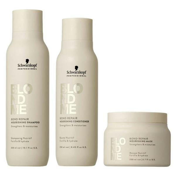 Schwarzkopf BlondMe Bond Repair Shampoo Conditioner Mask