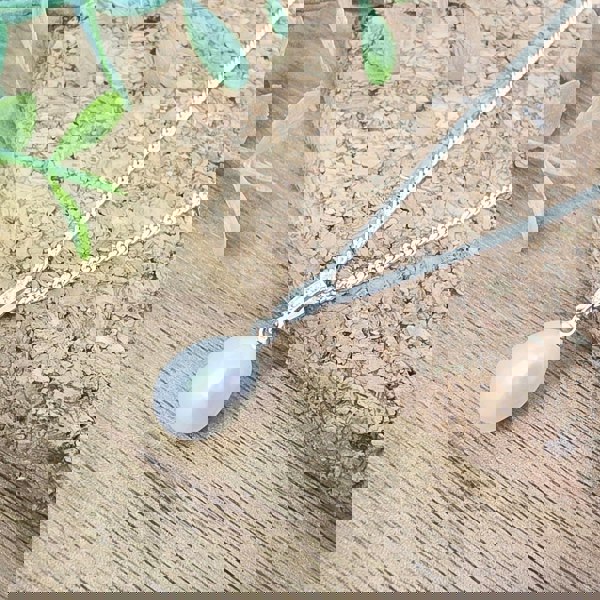 Dainty Peal Pendant Sterling Silver Necklace