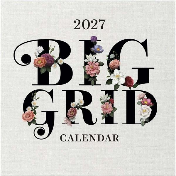 Big Grid, Floral Calendar 2027, Wall Calendars, Month To View, Basics, Gift