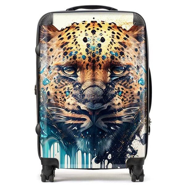 Warren Reed Leapoard Face Splashart On Light Background Suitcase