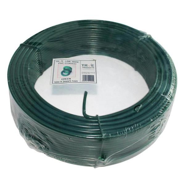 Galvanised Line Straining Tension Wire - Green PVC Coated - Evergreenery
