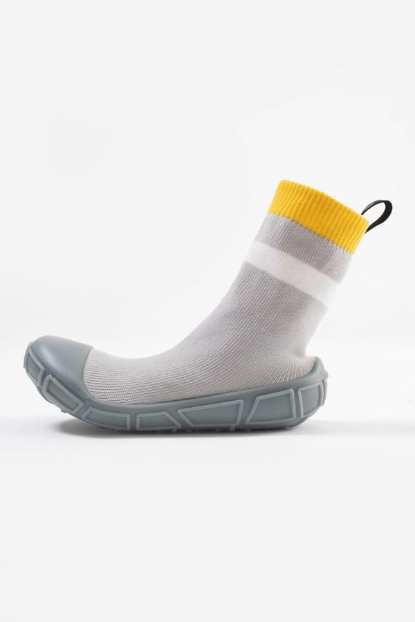 Turtl Kids' Recycled Indoor Outdoor Sock Shoes in Silver