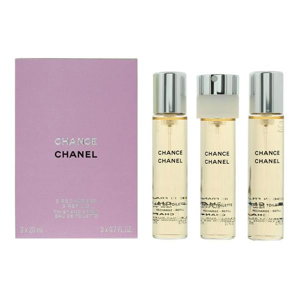 Chanel Chance Twist & Spray Refill Eau de Toilette 3 x 20ml Spray For Her