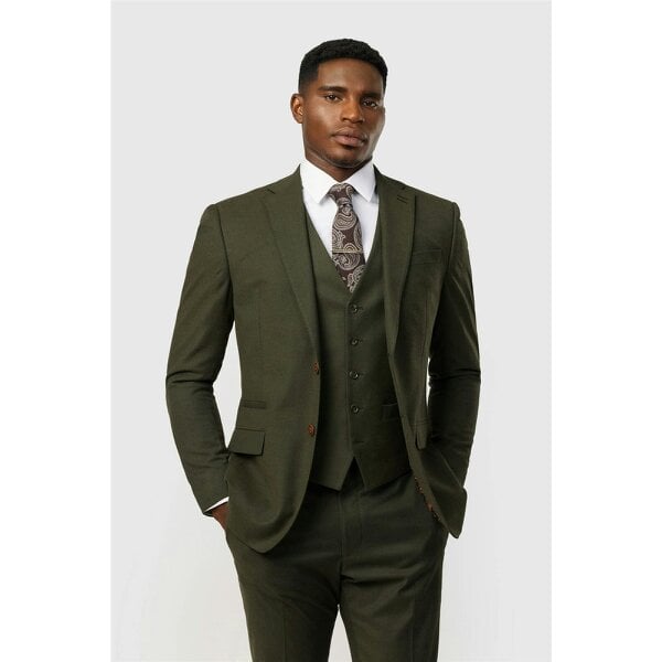 Antique Rogue Slim Fit Stretch Flannel Harley Khaki Jacket