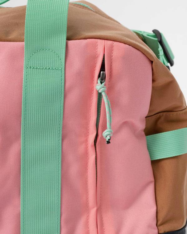 Fjallraven Vardag 33L Unisex Duffel Bag in Poppy Pink/Khaki Dust 354-228