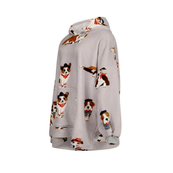 Urban Unique Poochies Sherpa Fleece Hoodie Oversized