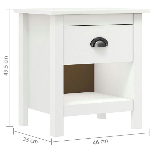 Berkfield Bedside Cabinets 2 pcs Hill 46x35x49.5 cm Solid Pine Wood