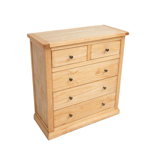Cabinet Bits Lucca 5 Drawer Chest of Drawers Brass Knob