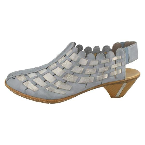 Rieker Ladies Rieker Sling Back Shoes With Woven Detail 46778