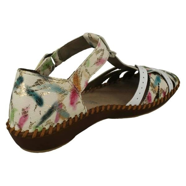 Rieker Ladies Rieker Cut Out Detailed T-Bar Summer Shoes M1650