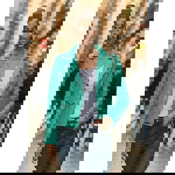 Leather Company Women's Real Leather Brando Style Biker Jacket