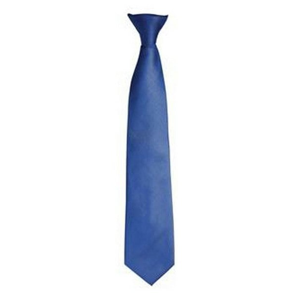 Premier Mens Fashion ”Colours” Work Clip On Tie - Royal