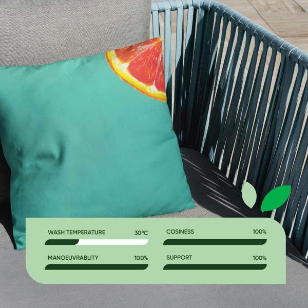 Gardenwize Pair of Outdoor Scatter Cushions – Grapefruit Design